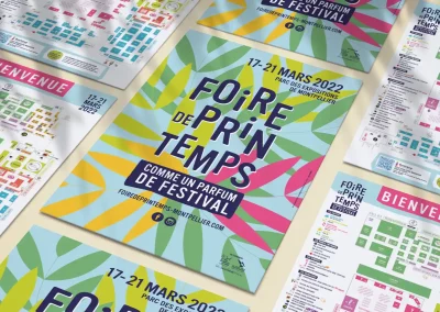 Mockup Foire de printemps Montpellier communication print graphique