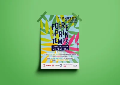 Affiche print communication Foire de printemps Montpellier 2022