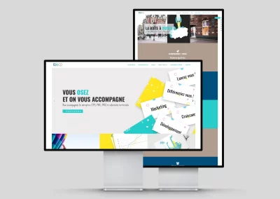 Mockup ID&CO page accueil site internet et outils marketings